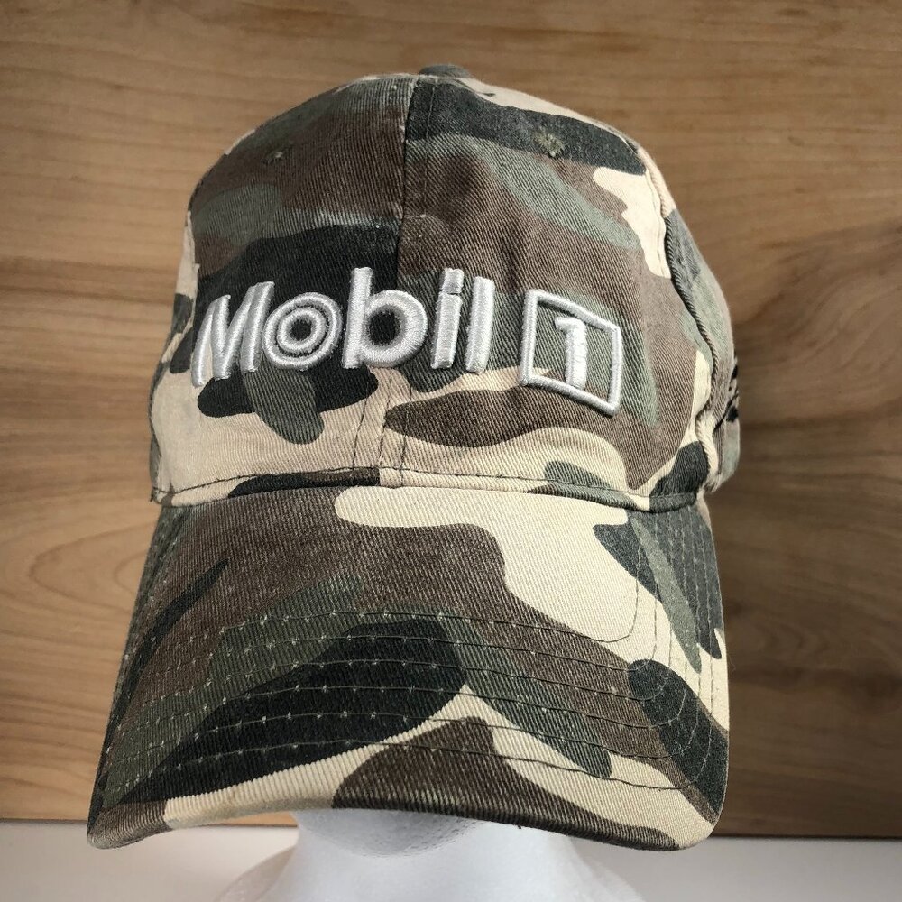 Tony Stewart #14 Chase Nascar Mobil 1 Logo Cap Adult Adjustable Camo Hat